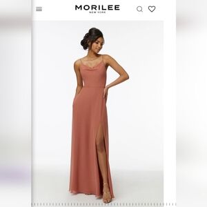 Mori Lee Women's Cinnamon Maxi Dress In Chiffon -Size 10-NWT